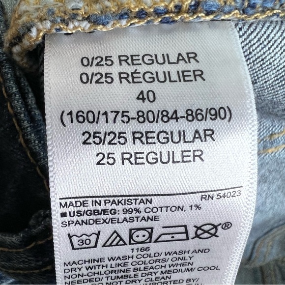 Gap Denim Distressed Jean High Rise Shorts Rolled Cuff Size 25 - Picture 12 of 13